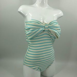 Kate Spade Georgica Beach Blue Striped One Piece